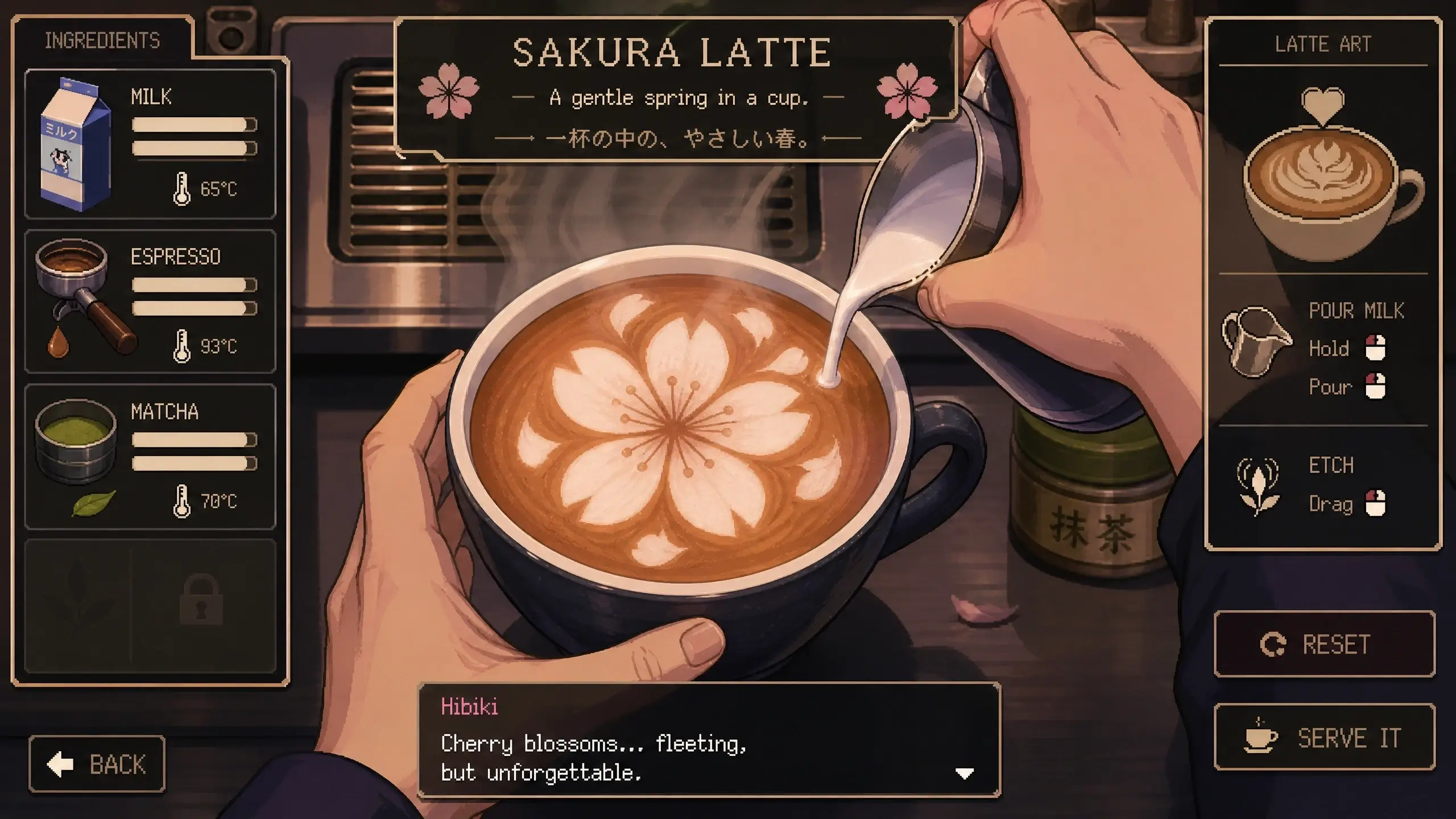 Coffee Talk Tokyo - Visual Novel game demo length save transfer guide screenshot