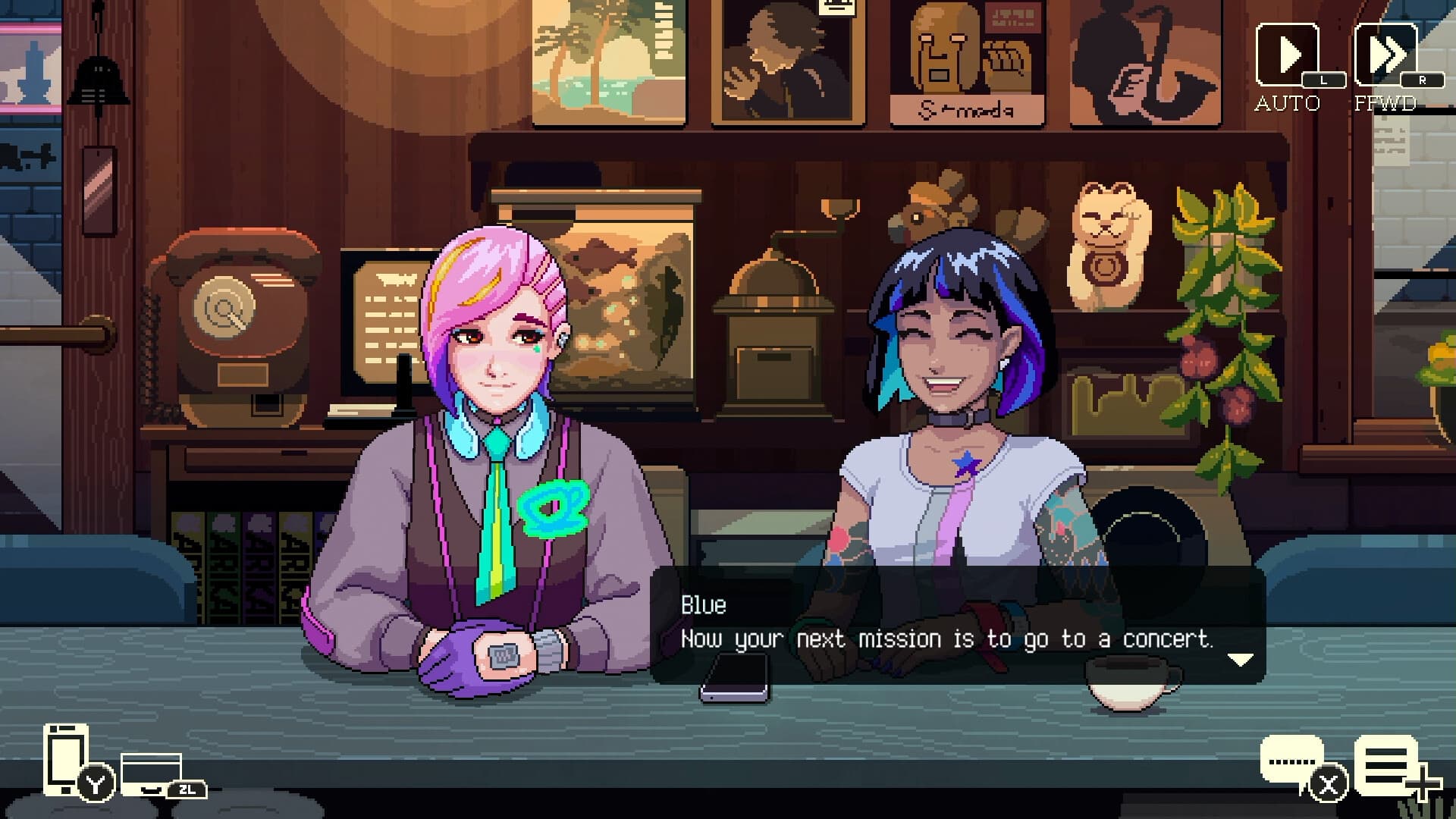Coffee Talk Tokyo cafe scene used for release date answer