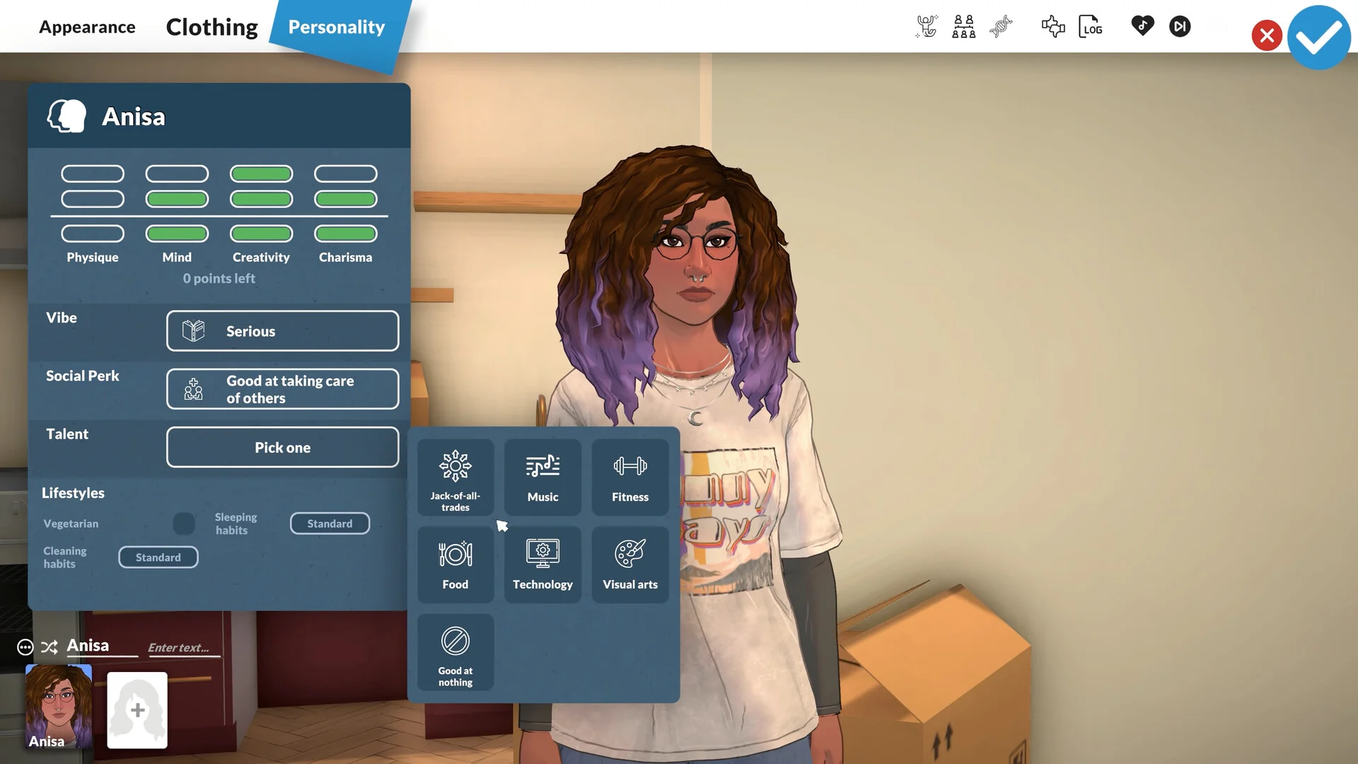 Paralives interior screenshot for camera and control expectations