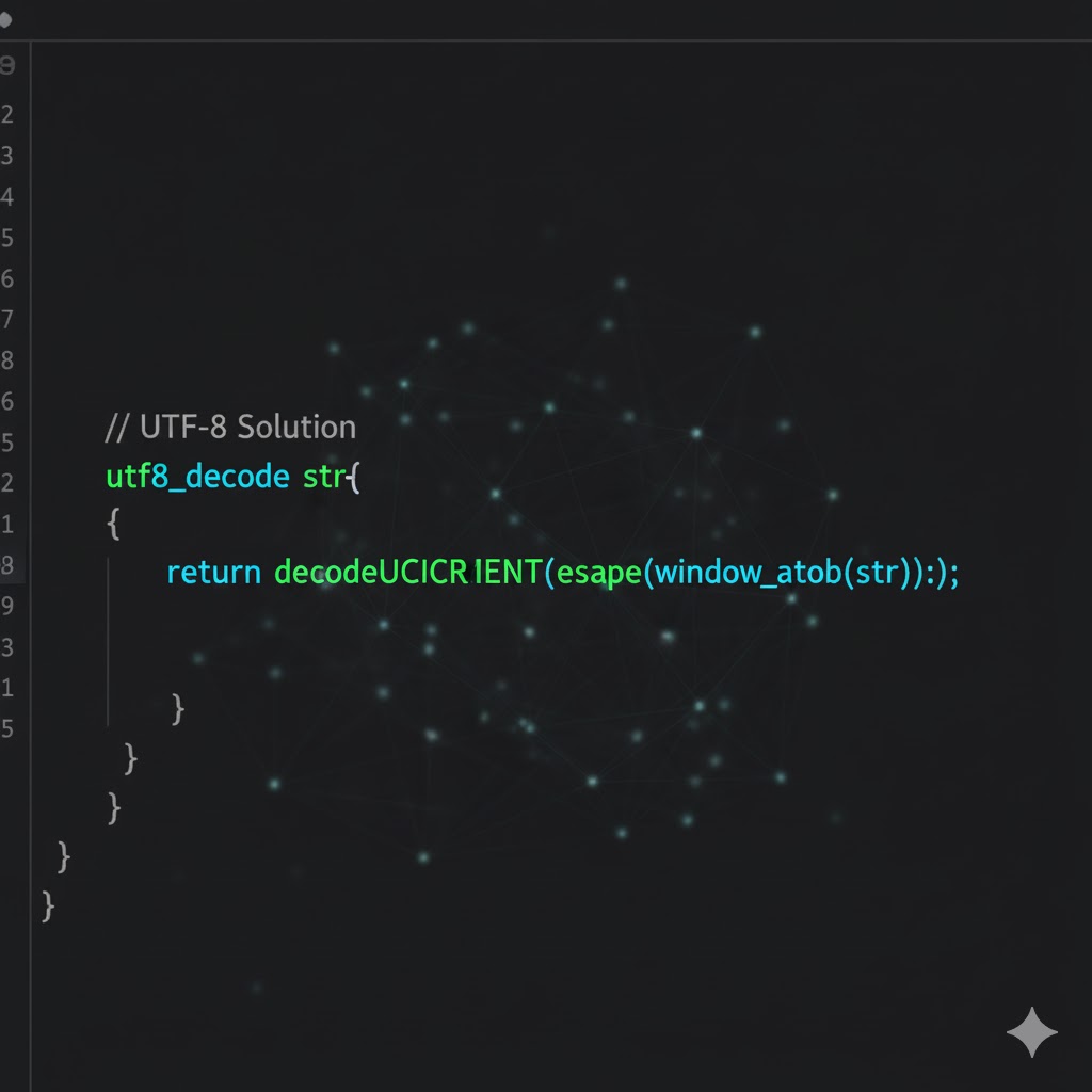 JavaScriptのatob関数のハングル文字化け現象を解決するためにdecodeURIComponentとescape関数を使用するUnicode互換コード例